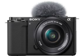 Sony - Alpha ZV-E10 Kit Mirrorless Vlog Camera with 16-50mm Lens - Black