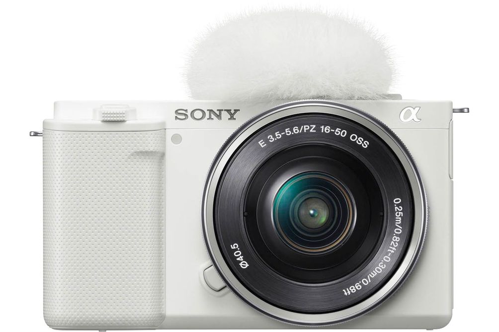 Sony - Alpha ZV-E10 Kit Mirrorless Vlog Camera with 16-50mm Lens - White