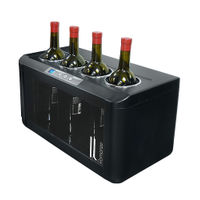 Vinotemp - 4-Bottle Open Wine Cooler - Black