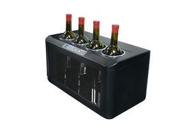 Vinotemp - 4-Bottle Open Wine Cooler - Black