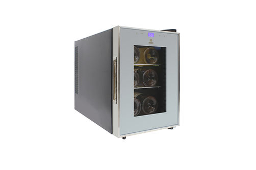 Vinotemp - 6-Bottle Single Zone Wine Cooler with Touch Screen - Silver