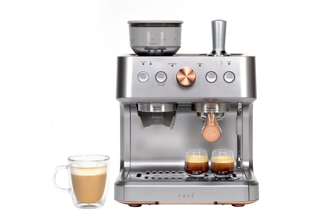 Caf - Bellissimo Semi-Automatic Espresso Machine with 15 bars of pressure, Milk Frother, and Built