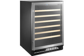 Insignia - 61-Bottle Wine Cooler - Stainless Steel