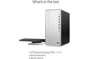 HP - Pavilion Desktop - Intel Core i3 - 8GB Memory - 256GB SSD - Natural Silver