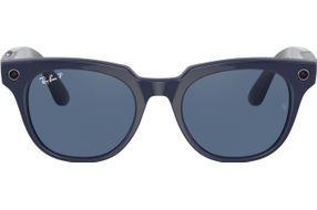 Ray-Ban - Stories Meteor Smart Glasses - Shiny Blue/Dark Blue Polarized