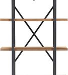 Tommy Hilfiger - Robson Etagere Wood and Metal 4 Tier Bookshelf - Oak and Black