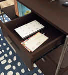 Sauder - Radial L Desk - Umber Wood