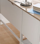 Sauder - Cottage Road L with Oak Finish Top Desk - Soft White