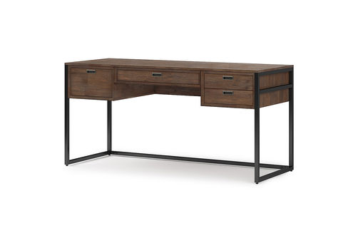 Simpli Home - Richmond solid acacia wood Modern Industrial 60 inch Wide Desk - Rustic Natural Aged