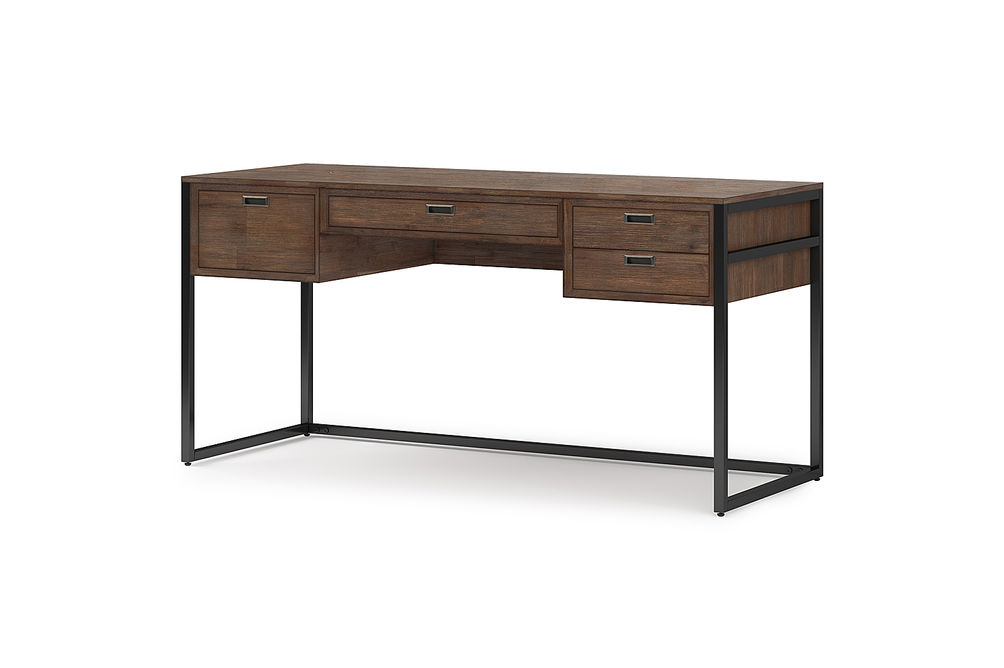 Simpli Home - Richmond solid acacia wood Modern Industrial 60 inch Wide Desk - Rustic Natural Aged