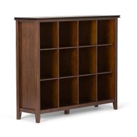 Simpli Home - Artisan solid wood 48 in x 57 in 12 Cube Storage - Russet Brown