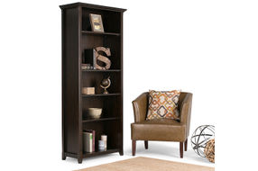 Simpli Home - Amherst 5 Shelf Bookcase - Hickory Brown
