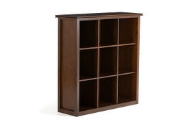 Simpli Home - Artisan 9 Cube Bookcase and Storage Unit - Russet Brown
