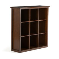 Simpli Home - Artisan 9 Cube Bookcase and Storage Unit - Russet Brown