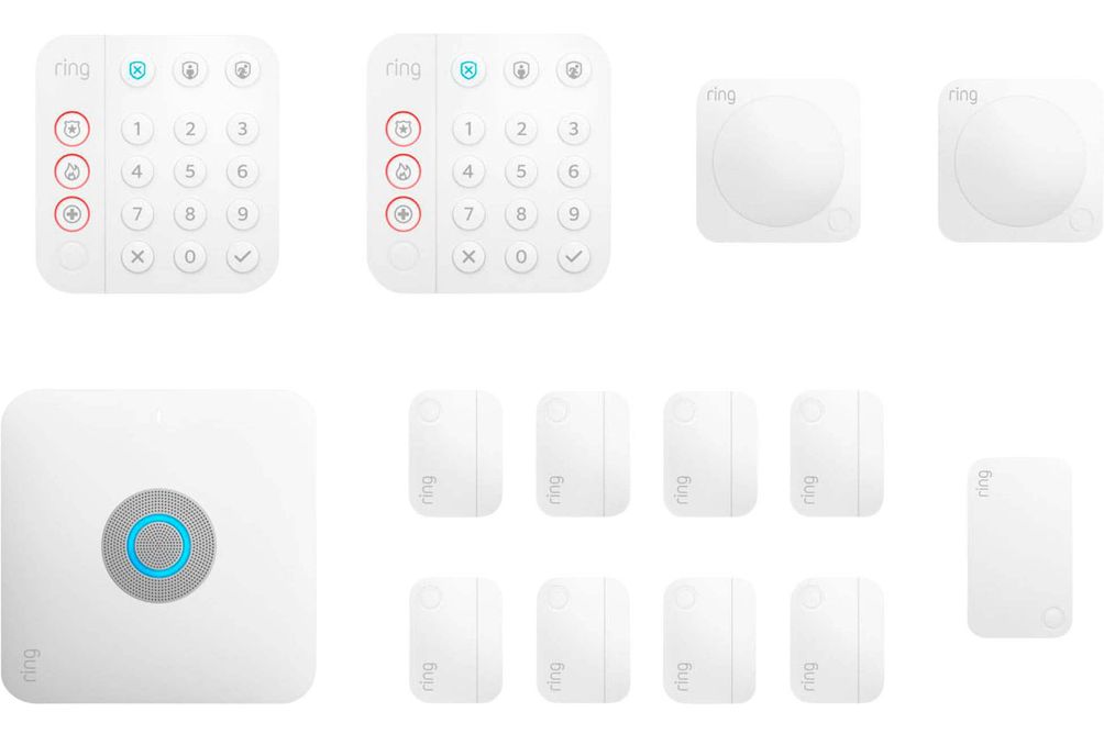 Ring - Alarm Pro Home Security Kit 14 Pieces - White