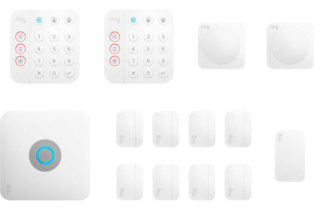 Ring - Alarm Pro Home Security Kit 14 Pieces - White