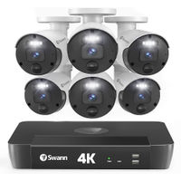 Swann - Master Series 4K, 8-Channel, 6-Camera, Indoor/Outdoor PoE Wired 4K UHD 2TB HDD NVR Security