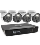 Swann - Master Series 4K Upscale, 8-Channel, 4-Camera, Indoor/Outdoor PoE Wired 4K 2TB HDD NVR Secu