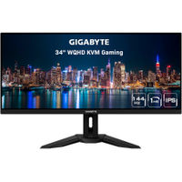 GIGABYTE - M34WQ 34" LED WQHD FreeSync Premium IPS Gaming Monitor with HDR (HDMI, DisplayPort, USB)