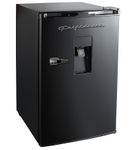 Frigidaire - Retro Compact Mini Fridge, Chrome Handles, 4.5 Cu Ft, Built-in Water Dispenser - Black