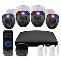 Swann - Enforcer 4-Channel, 4-Camera Indoor/Outdoor 1080p DVR 1TB HDD with Video Doorbell & Alarm N