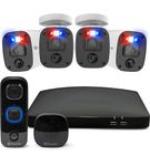 Swann - Enforcer New Home Security Starter Kit 4-Channel, 4-Camera Indoor/Outdoor Wired 4K Ultra HD