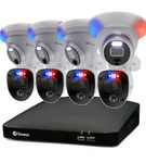 Swann - Enforcer 8-Channel, 8-Camera Indoor/Outdoor Wired 4K Ultra HD 2TB DVR Security System - Whi