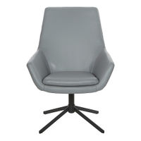 OSP Home Furnishings - Modern Scoop Design Chair - Charcoal Grey