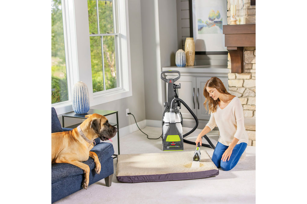 BISSELL - Big Green PET PLUS Upright Deep Cleaner - Green and Grey