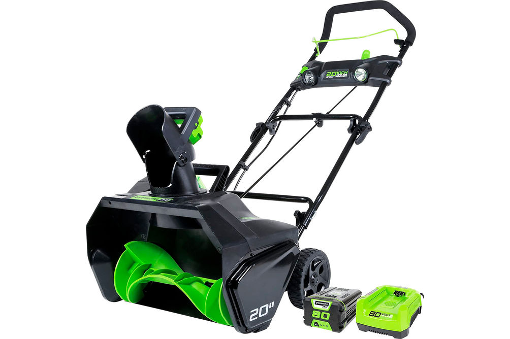 Greenworks - 20 Pro 80 Volt Cordless Brushless Snow Blower (2Ah battery & charger included) - Blac