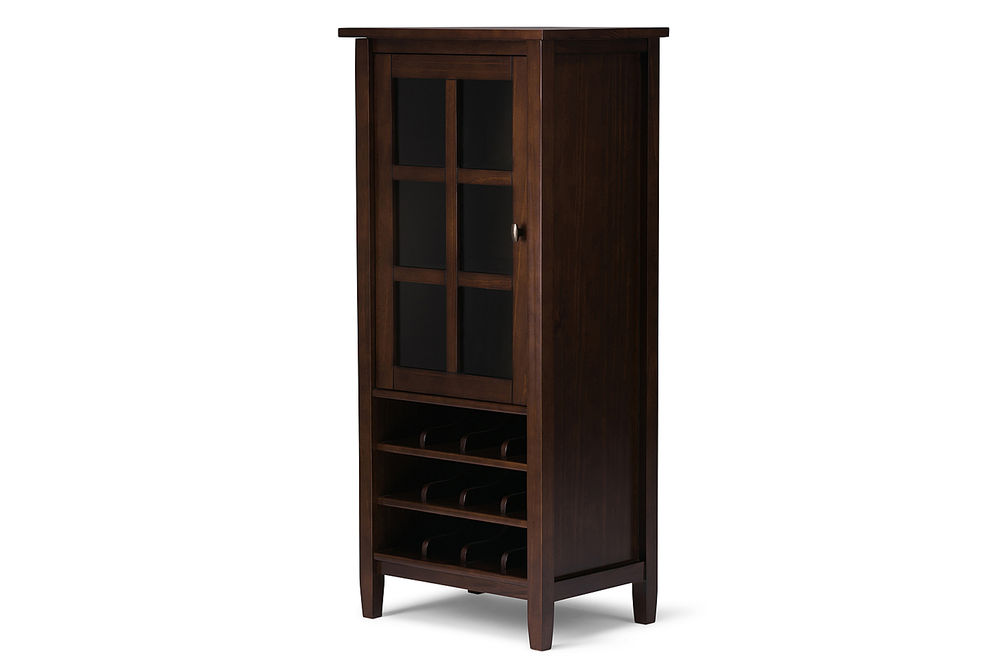 Simpli Home - Warm Shaker High Storage Wine Rack - Tobacco Brown