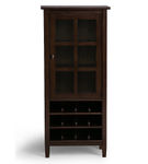 Simpli Home - Warm Shaker High Storage Wine Rack - Tobacco Brown