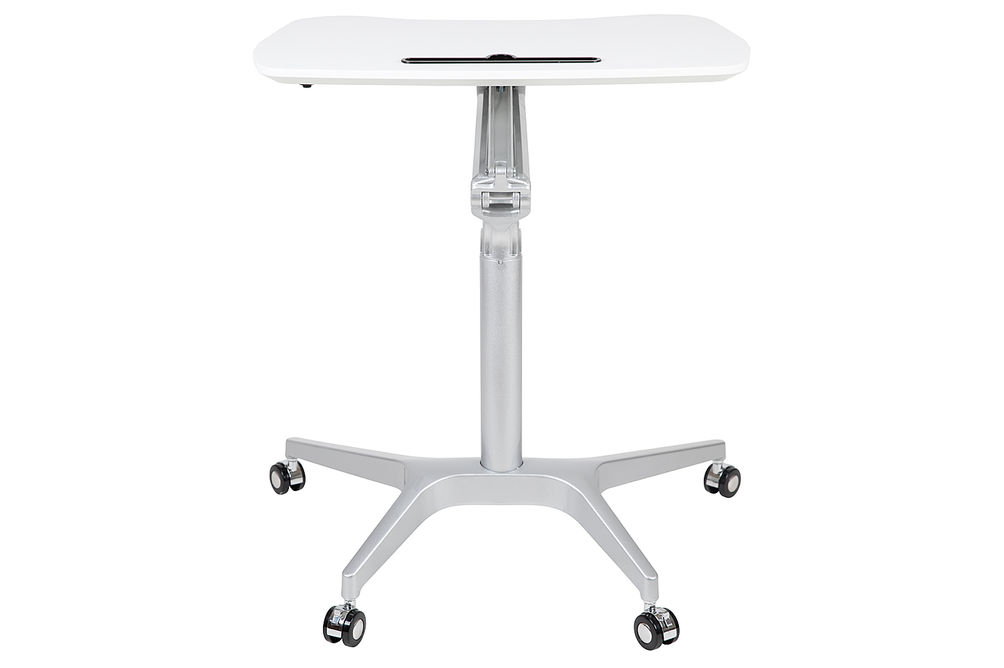 Flash Furniture - Gia Rectangle Contemporary Laminate Sit and Stand Desk - White