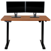 Flash Furniture - Tanner Rectangle Modern Engineered Wood Home Office Desk - Mahogany