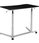 Flash Furniture - Merritt Rectangle Contemporary Laminate Sit and Stand Desk - Black