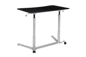 Flash Furniture - Merritt Rectangle Contemporary Laminate Sit and Stand Desk - Black