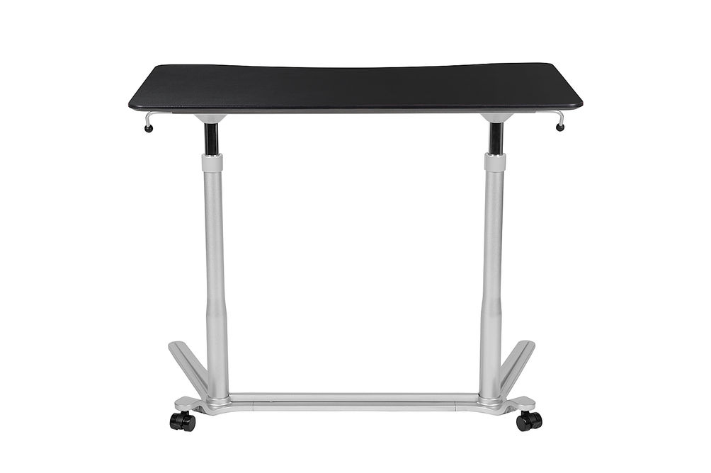 Flash Furniture - Merritt Rectangle Contemporary Laminate Sit and Stand Desk - Black