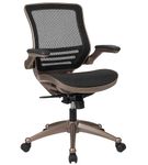 Flash Furniture - Warfield Modern Mesh Executive Swivel Office Chair - Black Mesh/Gold Frame