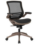 Flash Furniture - Warfield Modern Mesh Executive Swivel Office Chair - Black Mesh/Gold Frame