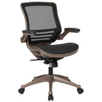 Alamont Home - Warfield Modern Mesh Executive Swivel Office Chair - Black Mesh/Gold Frame