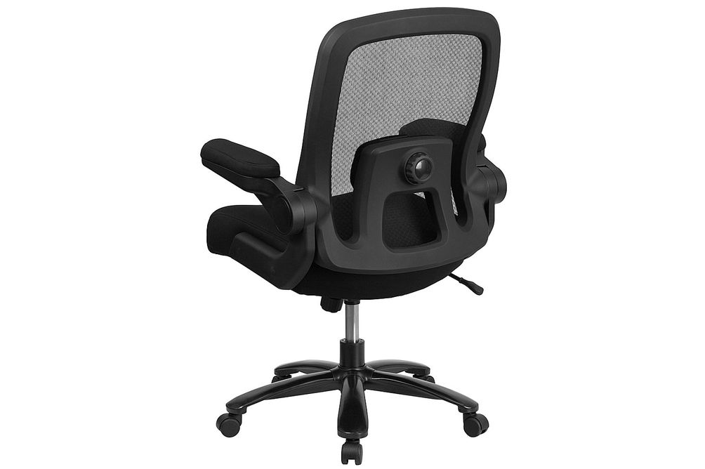 Flash Furniture - Hercules Contemporary Mesh Big & Tall Swivel Office Chair Adjustable Lumbar - Bla