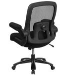 Flash Furniture - Hercules Contemporary Mesh Big & Tall Swivel Office Chair Adjustable Lumbar - Bla