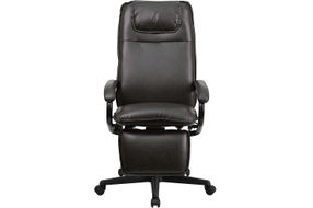 Flash Furniture - Robert Contemporary Leather/Faux Leather Swivel Office Chair - Brown