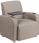 Flash Furniture - George Rectangle Contemporary Leather/Faux Leather Tablet Arm Chair - Upholstered