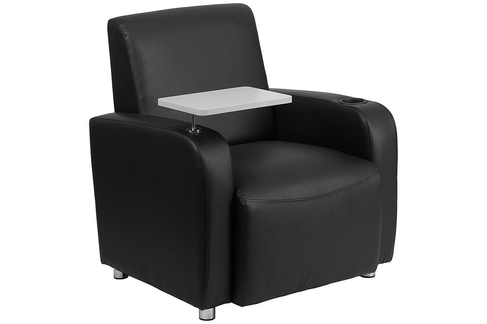 Flash Furniture - George Rectangle Contemporary Leather/Faux Leather Tablet Arm Chair - Upholstered