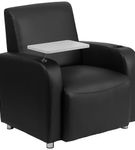 Flash Furniture - George Rectangle Contemporary Leather/Faux Leather Tablet Arm Chair - Upholstered