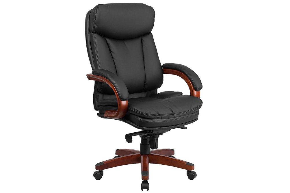 Flash Furniture - Hansel Contemporary Leather Executive Swivel Ergonomic High Back Office Chair - B