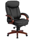 Flash Furniture - Hansel Contemporary Leather Executive Swivel Ergonomic High Back Office Chair - B