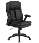 Flash Furniture - Hansel Contemporary Leather Executive Swivel Ergonomic High Back Office Chair - B