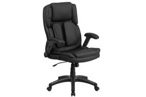 Flash Furniture - Hansel Contemporary Leather Executive Swivel Ergonomic High Back Office Chair - B